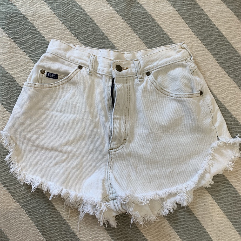 Lee/Levi’s white high waisted denim shorts